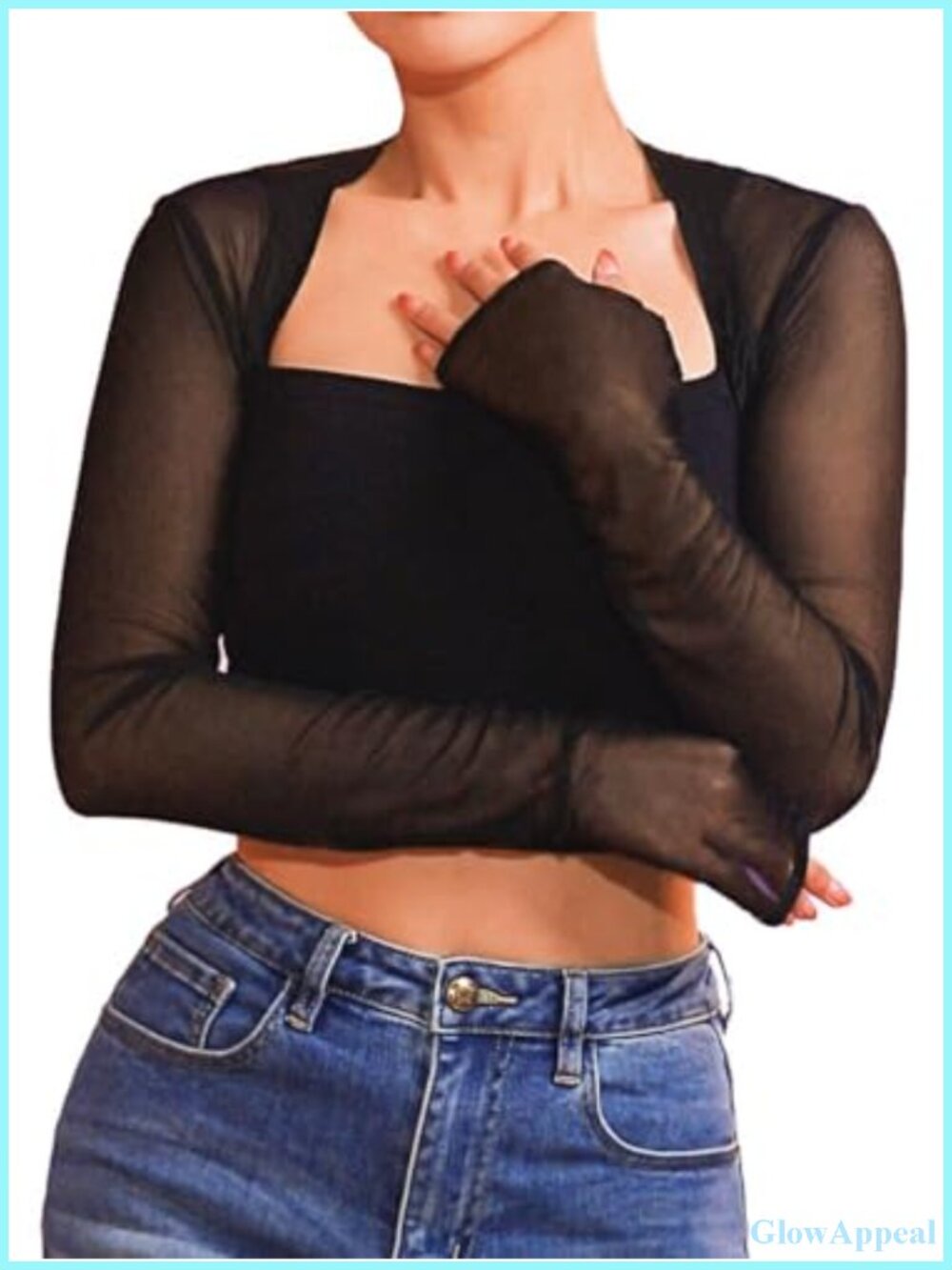 Sheer Mesh Bolero Shrug Long Sleeve Women's Cover Up for Dress